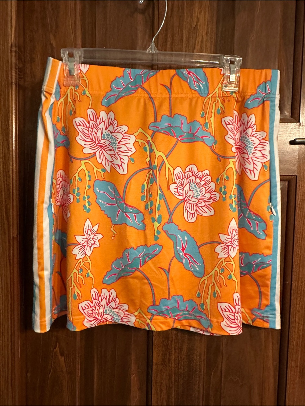 Gretchen Scott Designs Orange Floral Skort with Blue and Pink Accents